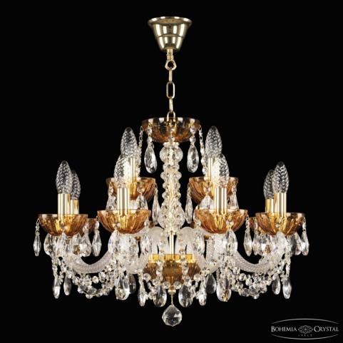 Люстра Bohemia Ivele Crystal 5402/8+4/195 G Amber/M-1H