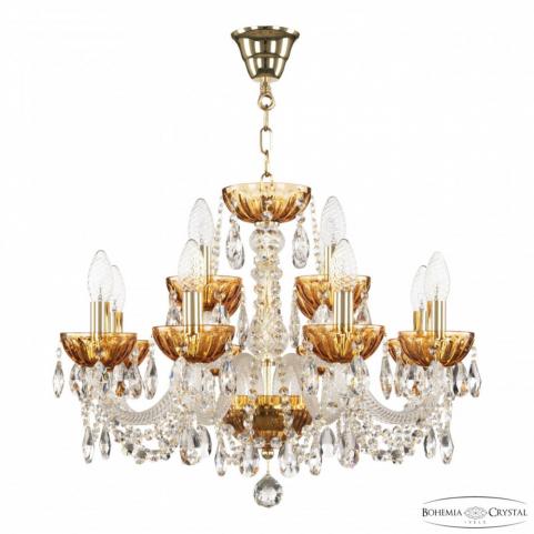 Люстра Bohemia Ivele Crystal 5402/8+4/195 G Amber/M-1H