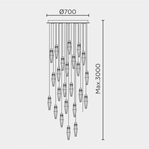 Подвесной светильник Modelux 4000K ML.89180.25 BS