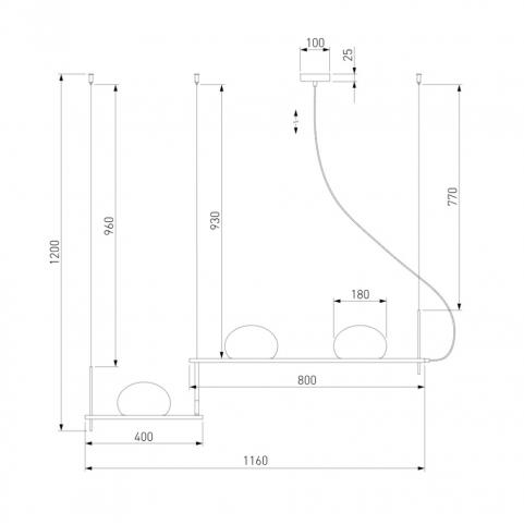 Подвесной светильник Eurosvet Stair 70145/3 белый