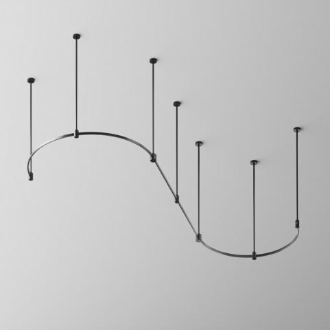 Шинопровод Maytoni Flarity TRX154-SR-D800-B, магнитный модульный полукруг, черный 800мм