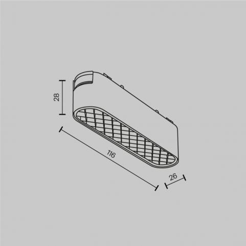 Трековый светильник Maytoni Basis Grid Radity 4000K TR084-1-6W4K-W