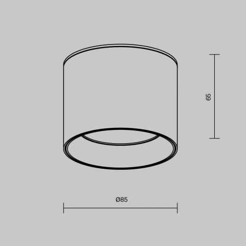 Точечный светильник Maytoni Technical Ceiling Glam C096CL-GX53-B