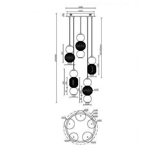 Подвесной светильник Maytoni Drop MOD273PL-L80G3K