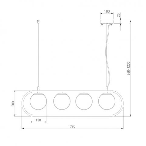 Подвесной светильник Eurosvet Ringo 50089/4 хром