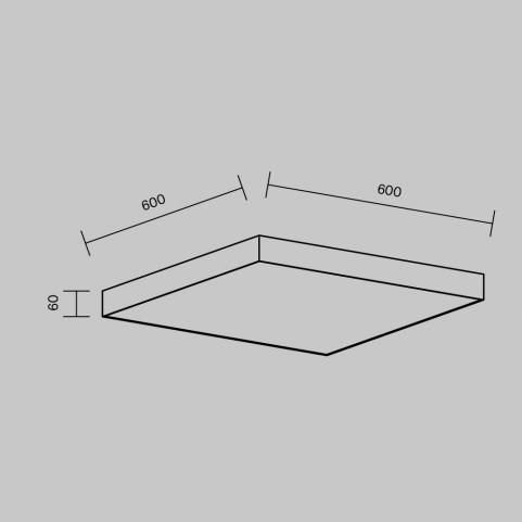 Потолочный светильник Maytoni Technical Ceiling 3000K Zon C032CL-90W3K-SQ-B