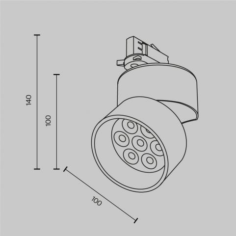 Трековый светильник Maytoni Technical Trinity  4000K Alfa TR199-3-15W4K-M-W