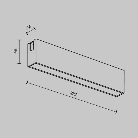 Трековый светильник Maytoni Technical Flarity 3000K Basis TR151-1-12W3K-BS