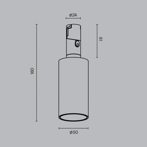 Трековый светильник Maytoni Technical 3000К  Magnum TR207-1-3W3K-B