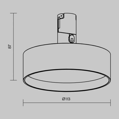 Трековый светильник Maytoni Technical 3000К  Zon TR204-1-12W3K-B
