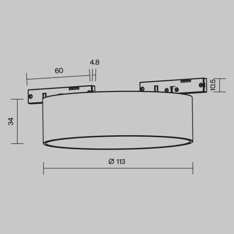 Трековый светильник Maytoni Technical Levity 3000К Zon TR189-1-12W3K-B